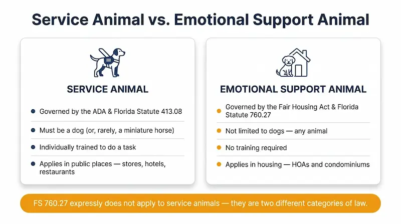 Service animal versus emotional support animal comparison full size