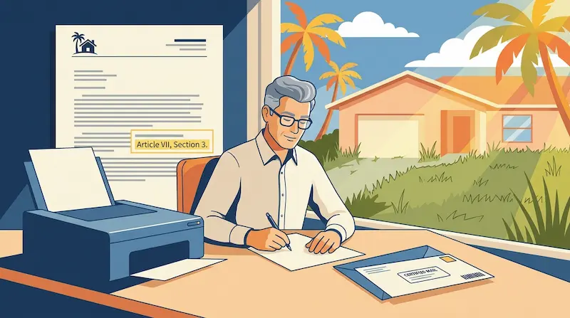 How to write an HOA violation letter in Florida