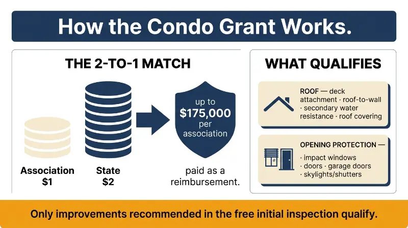 My Safe Florida Condo grant match and eligible improvements full size